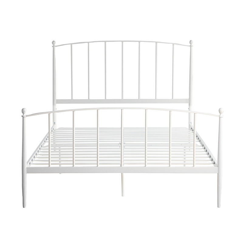 Marke Metal Slat Bed, Queen, White