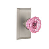 Studio Plate with Crystal Pink Door Knob