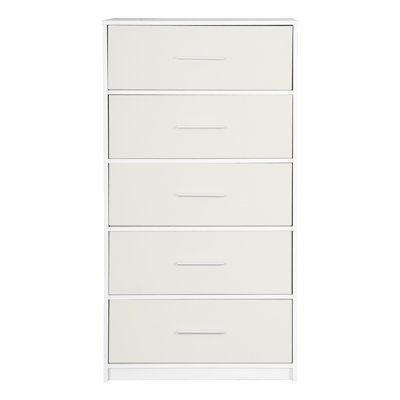 Commode 5 tiroirs avec grands tiroirs en tissu