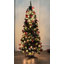 Arbre de Noël artificiel complet 6 pi, pin de Noël pop up non éclairé de qualité supérieure avec embouts en PVC, 70 arcs rouges et boules de Noël en or 36 pièces, parfait pour la décoration de Noël, la maison, la fête, les fêtes