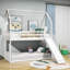 Lit superposé simple au-dessus de simple avec glissière et escalier Pendelton Kids-386001793