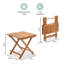 Square Acacia Outdoor Side Table , 50cm cm W 50cm cm D