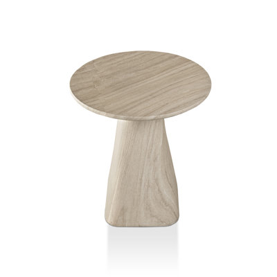 Fulcher Stone-Like 18"W Pedestal End Table