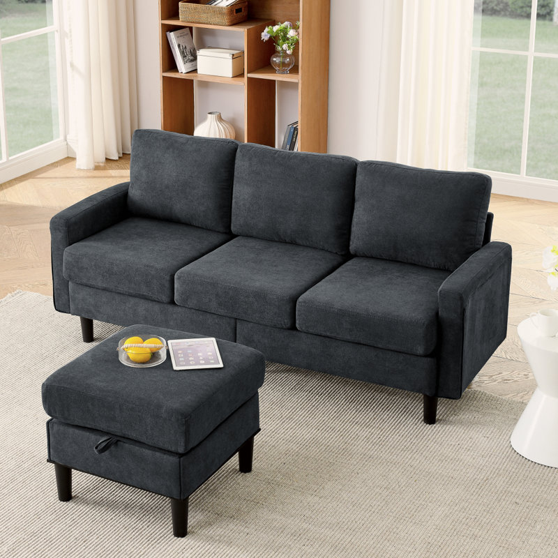Canapé modulaire rembourré Modern, Gris foncé