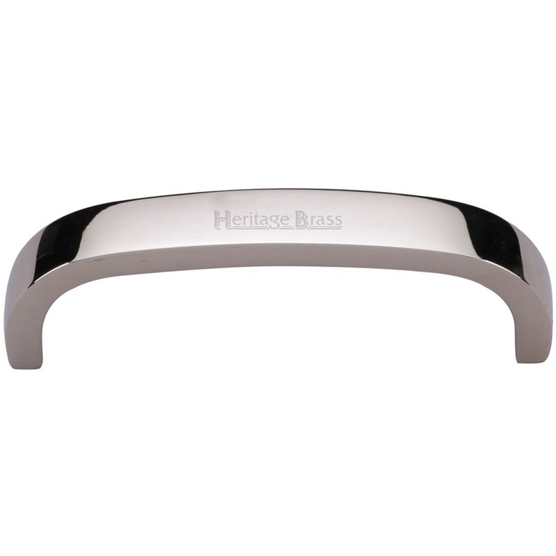 Heritage Brass Heritage D Shaped Cabinet Pull, Polished Nickel, 15.2cm L x 1.3cm W x 3.2cm D