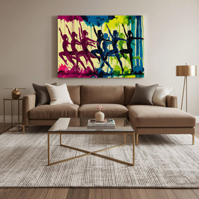 Sports Aerobics Red Canvas Wall Art