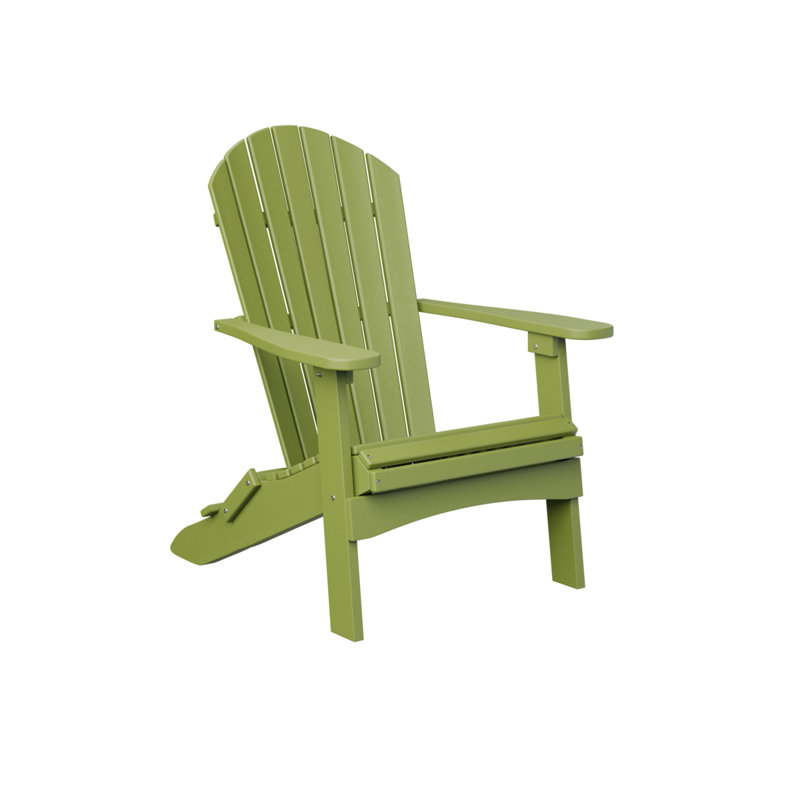Berlin Gardens Comfo Back Folding Adirondack Chair, Kiwi Green