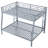 Queen Metal Bunk Bed with Ladder and Guardrails,-102058207-102058211