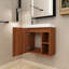 Meuble-lavabo mural simple 19,7 po avec plateau en résine Miyo-822028573-822028572