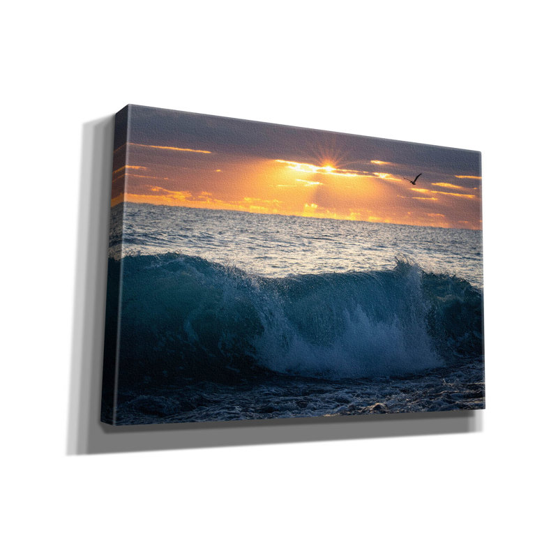 Highland Dunes 'Pelican At Dawn' by Patrick Zephyr Canvas Wall Art, 40" x 26", 18" H x 26" W x 0.75" D