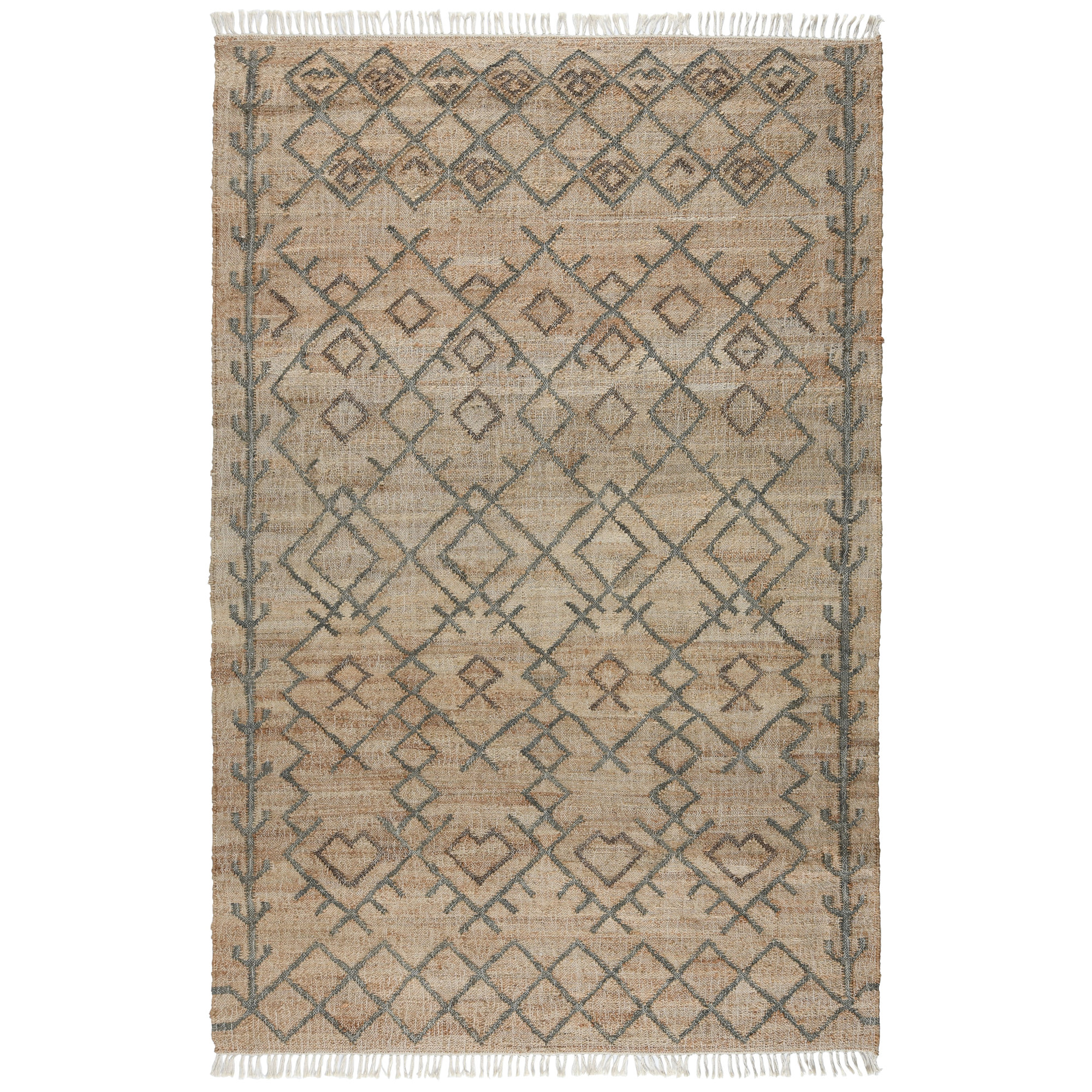 Manistique Handmade Jute / Sisal Gray/Brown Rug, Rectangle 5' x 8'