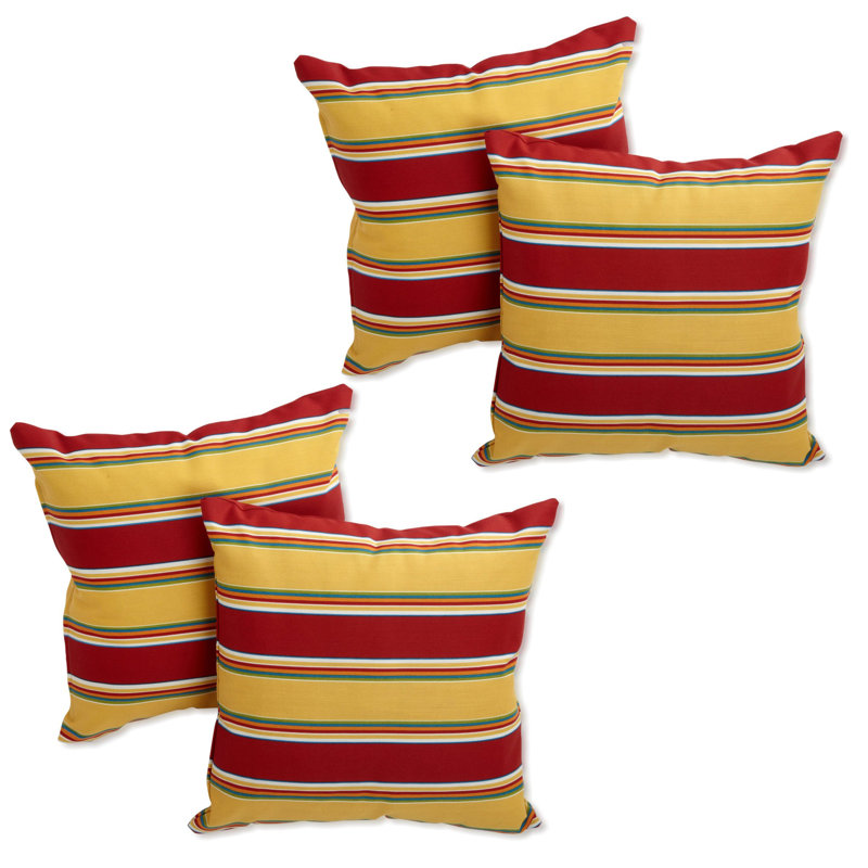 Blazing Needles Indoor/Outdoor Throw Pillow, Haliwell Multi Stripe