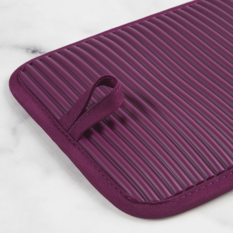 KitchenAid Ribbed Soft Silicone Potholder, Wine