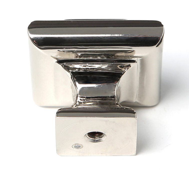 Swarovski Crystal Square Knob, Polished Nickel