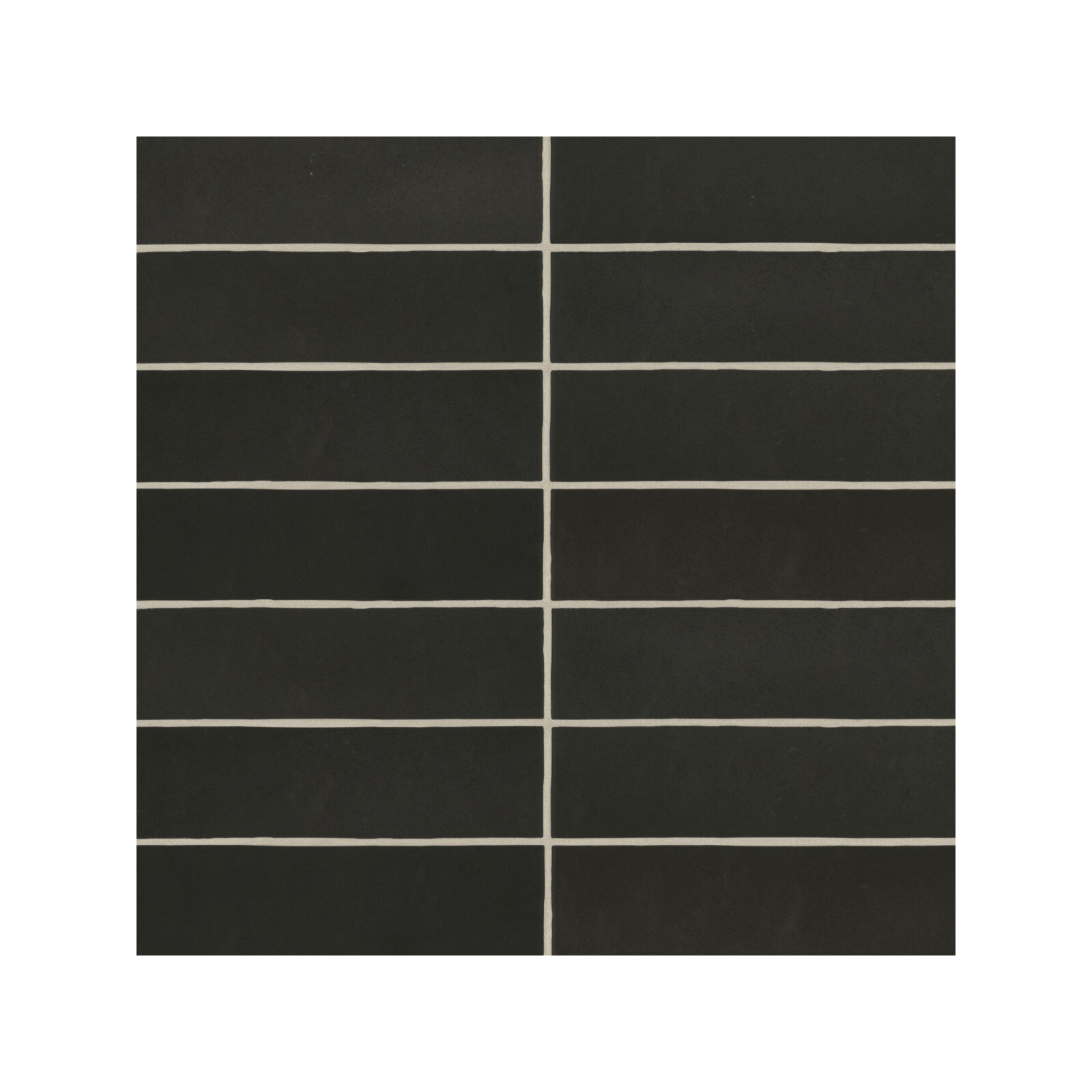 Makoto 2.5" x 10" Ceramic Tile, Kuroi Black