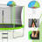 10FT Trampoline for Kids with Safety Enclosure Net, Basketball Hoop and Ladder
