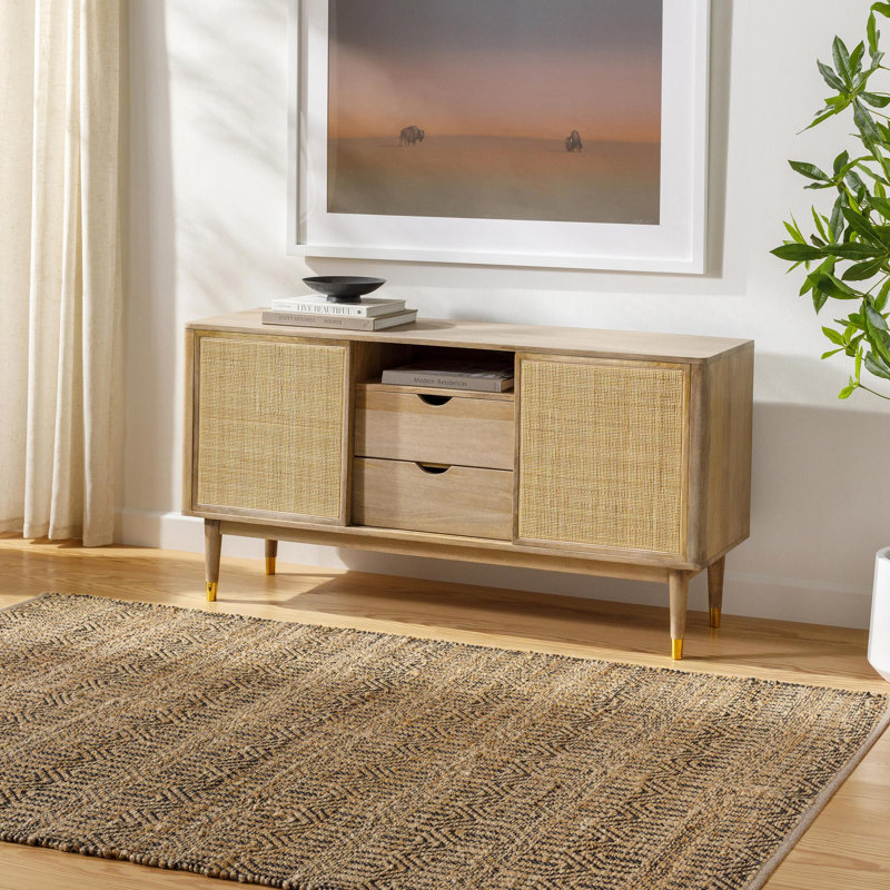 Cotton Abstract Indoor Rug, Rectangle 9' x 12'