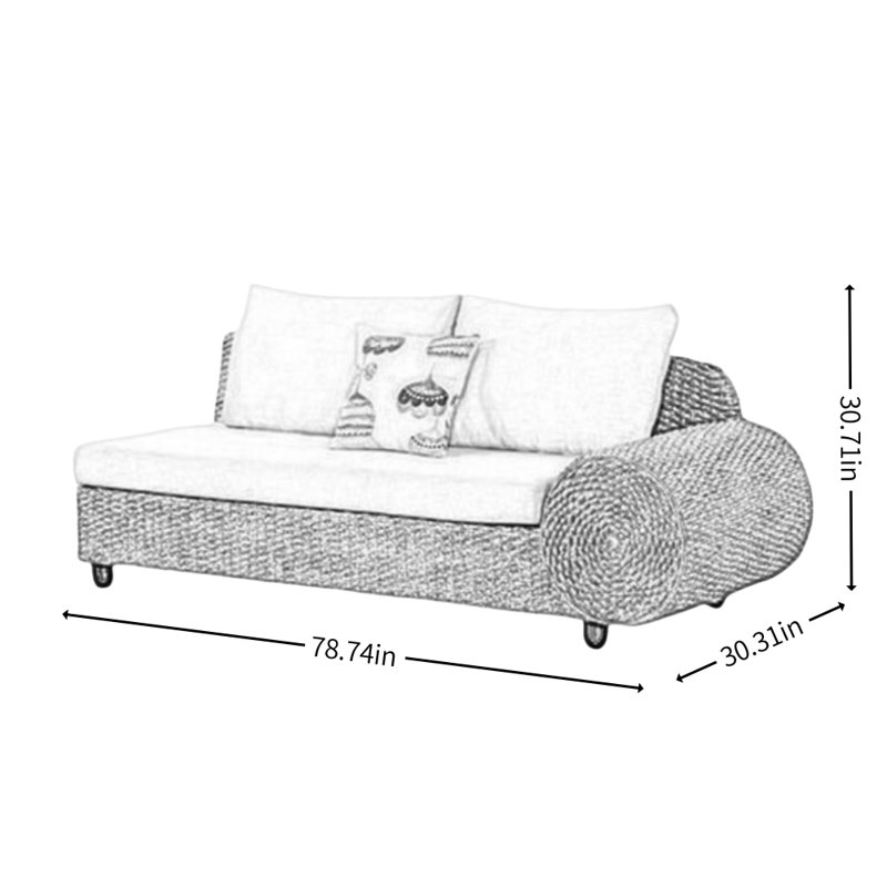 Modern and Simple Rattan Sofa