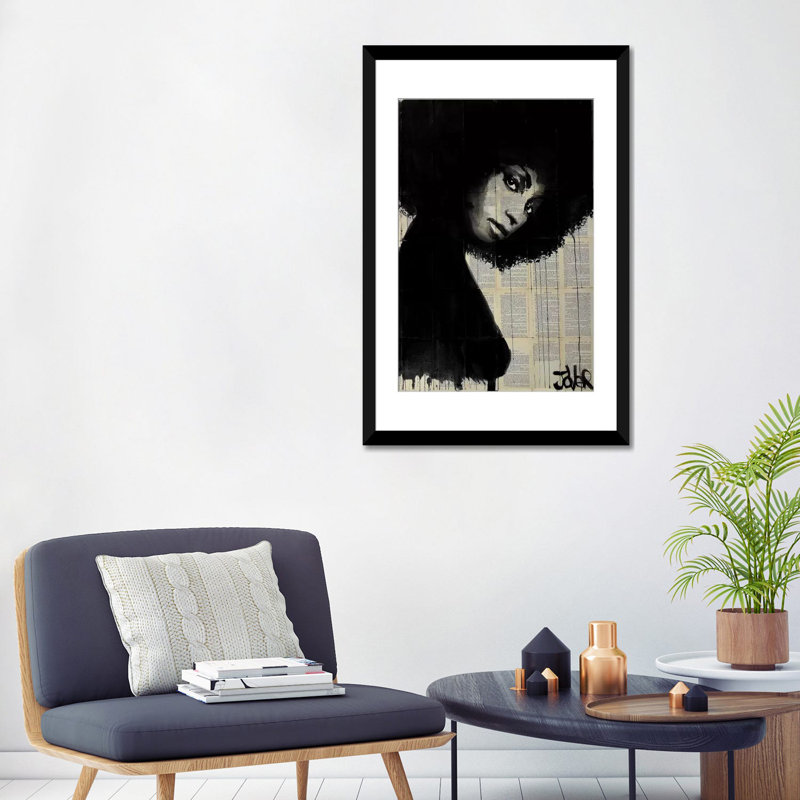 « celistine », reproduction sur toile, Papier beaux-arts encadré noir, Blanc, H 24 po x l 16 po x P 1 po