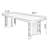 Nut-brown+Black Rectangular Solid Wood Dining Table-189984185