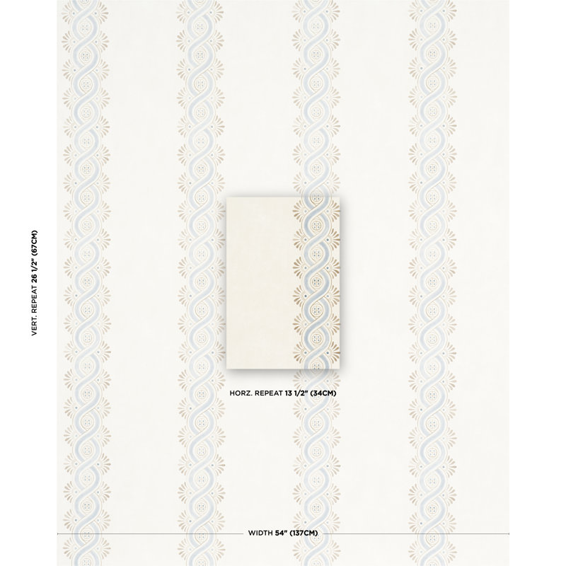Leonidis Stripe Wallpaper, Blue