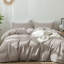 Ensemble de housse de couette légère avec fermeture à glissière 8 attaches 100% coton lavé MooMee-111275688-109236629