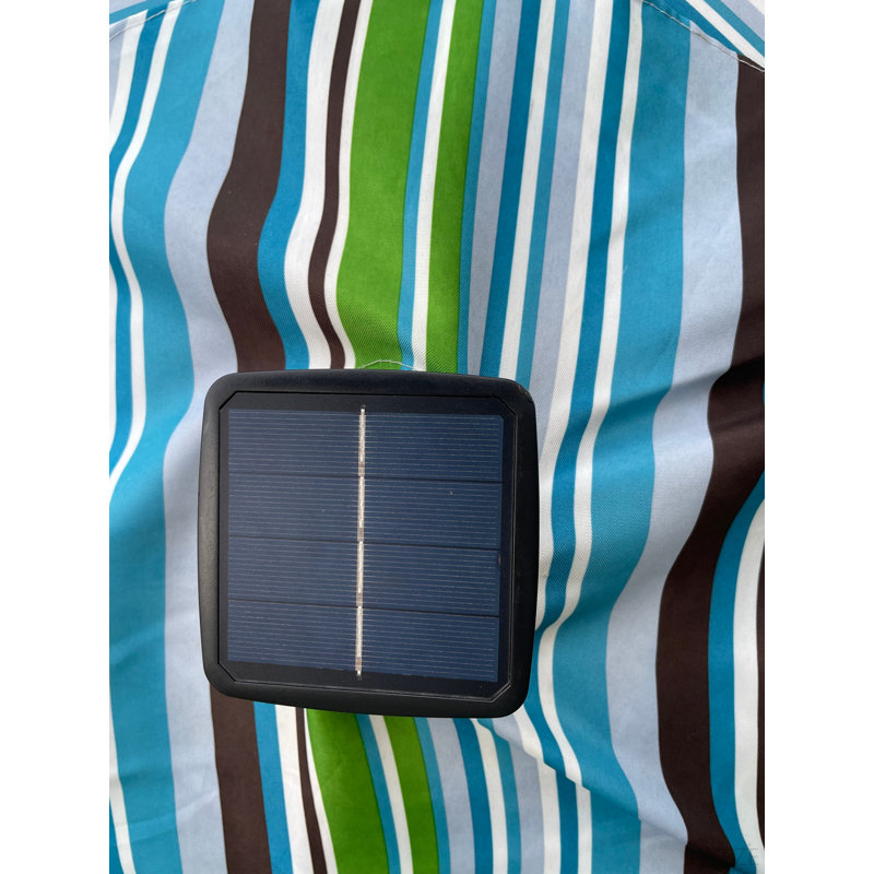 9FT UMBRELLA WITH LIGHT Red And Stripes, Blue Striped