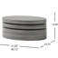Table basse ovale noire mate avec plateau pivotant et fonction de rotation de style moderne nécessitant un assemblage minimal