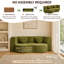 Canapé-lit convertible incurvé moderne, canapé-lit pliant 2 en 1 sans ossature avec 2 coussins en forme de cœur, matelas de sol en chenille pour salon, appartement et chambre d'amis