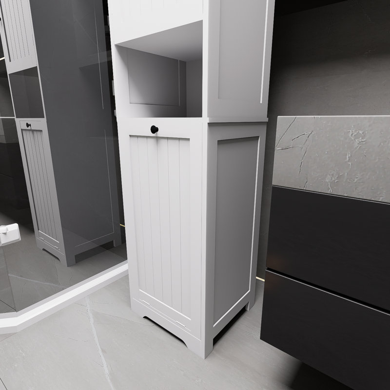 Armoire de tri à linge blanche