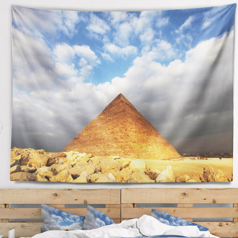 Tapisserie de la pyramide égyptienne en ciel, H 32 po x l 39 po