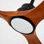 New Model 60 Inch Ceiling Fan With 18W Led Light 3 Solid Wood Blades Remote Control Reversible DC Motor For Home