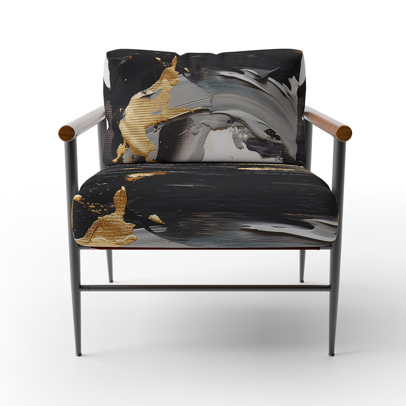 Fauteuil d'appoint Centeio, Noir, noir, noir, noir