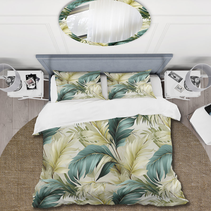 Ensemble de housse de couette Neutral Tropics, Housse de couette pour très grand lit et 2 très