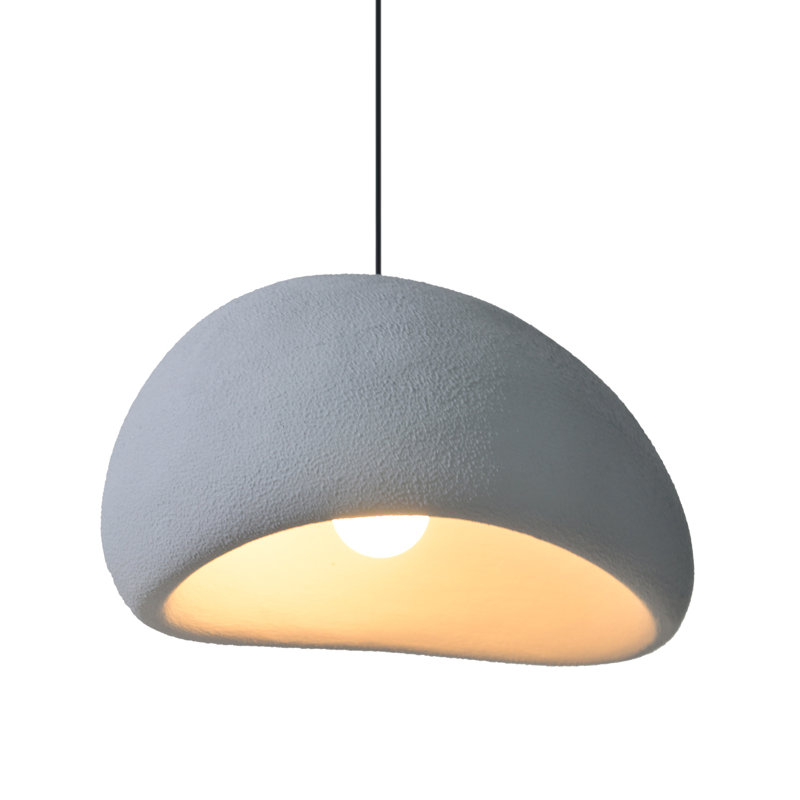 Luminaire suspendu simple gris clair Prim 1, H 84 po x l 23,62 po x P 17,71 po