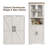 67''H Tall Farmhouse Corner Storage Cabinet-1990003068