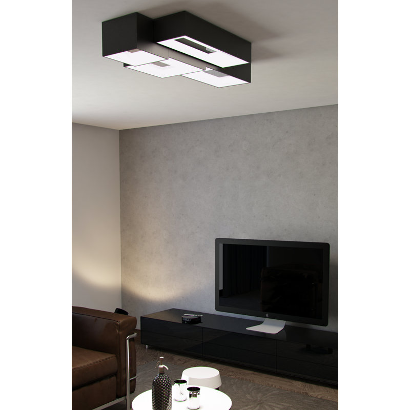 Swart Glass LED Flush Mount