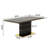 Hertzog Contemporary Rectangular Dining Table With Metal Base-748314562