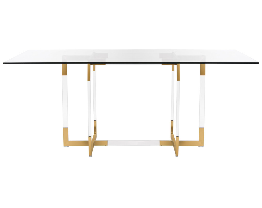 Wescott Glass Top Dining Table Everly Quinn