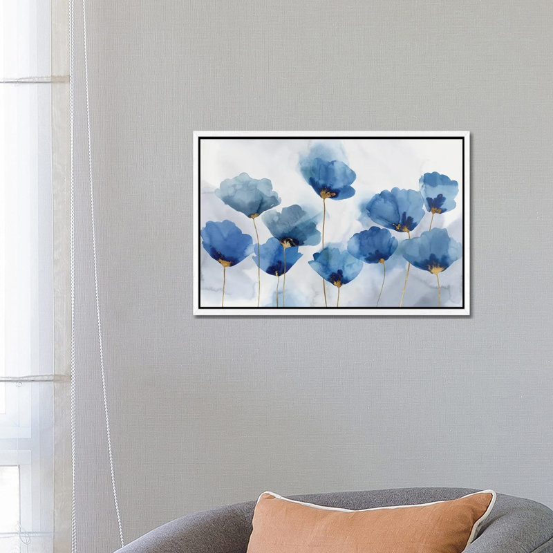 Azure Gathering by Isabelle Z - Painting on Canvas, White Framed, 66.04 cm H x 45.72 cm W