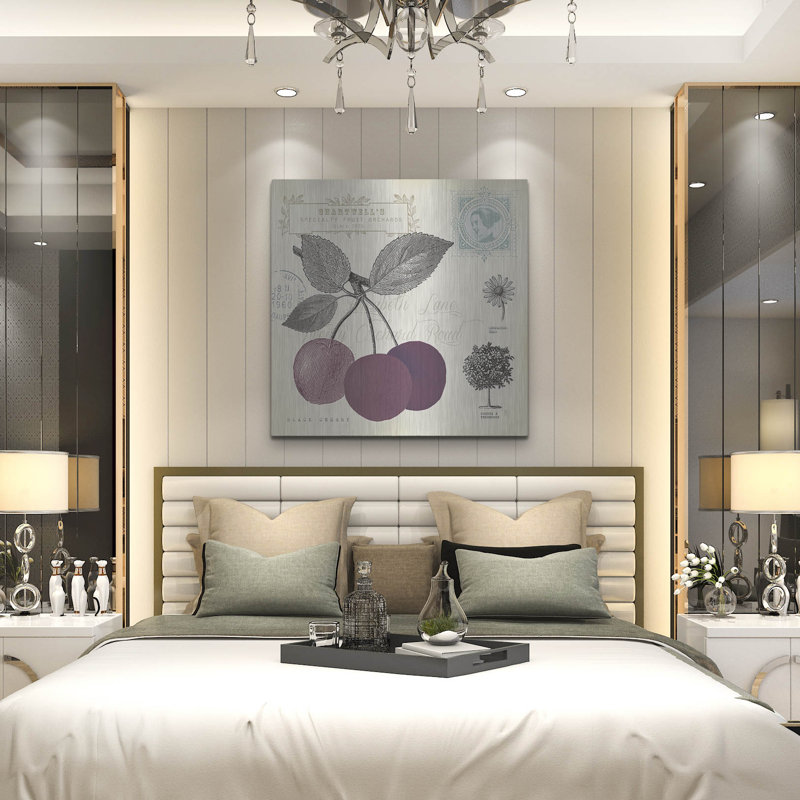 «Lark Manor» «Cherry Notes» par Studio Mousseau, art mural en métal, H 36 po x l 36 po