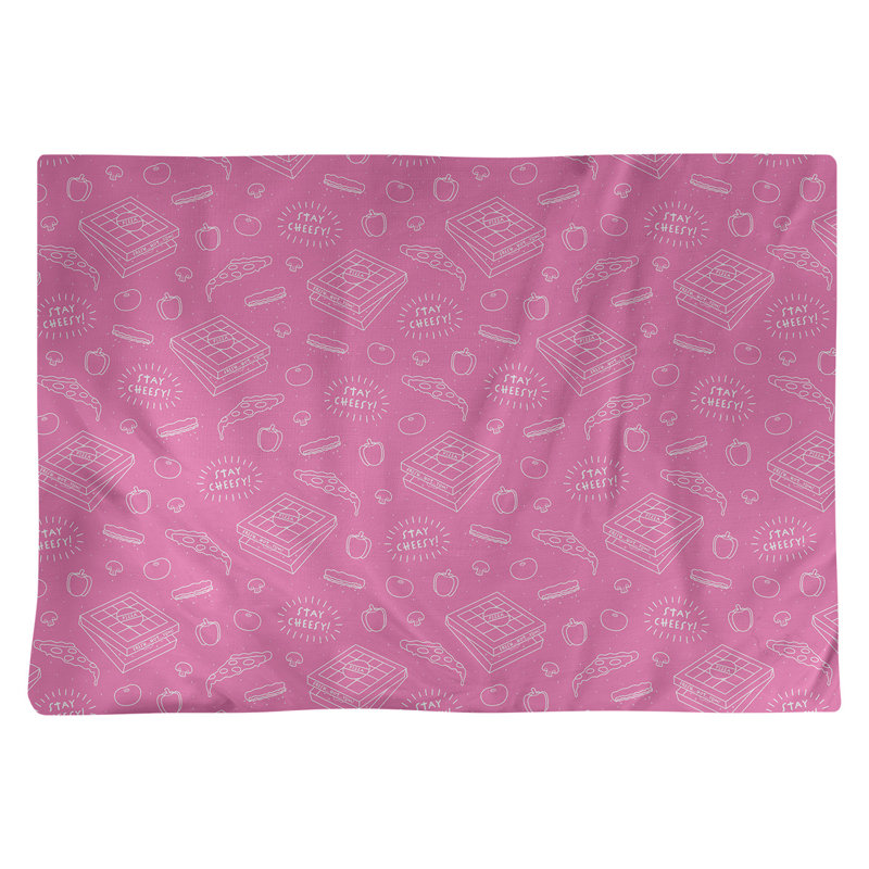 Récapitulatif de coton 18" katelyn elizabeth classic pizza, Rose / blanc
