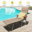 Chaise longue inclinable avec coussin