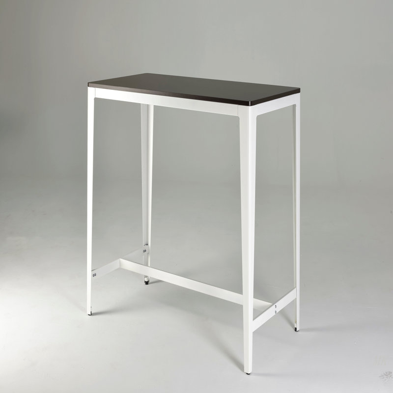 Farmhouse Style Minimalist Counter Height Table In Brown/ White