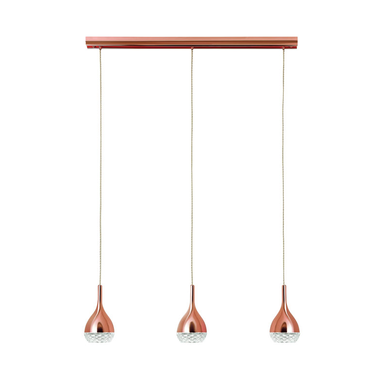Verna 3 - Light Kitchen Island Pendant, Coppper