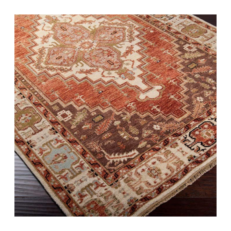 Ostrander Wool Oriental Indoor Rug, Rectangle 5'6" x 8'6"