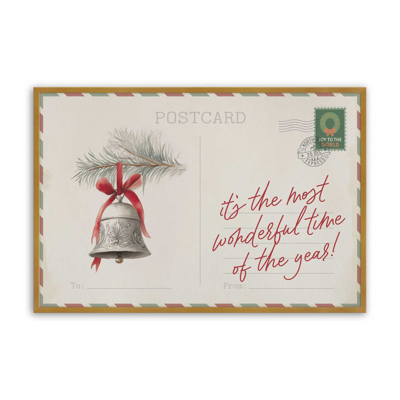 «Bells of Christmas Cheer», reproduction d'art, Or poli, 18 po x 24 po