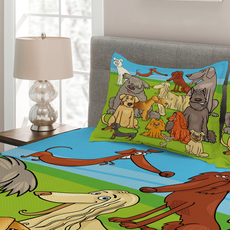 Polyester Coverlet, King Bedspread + 2 Shams