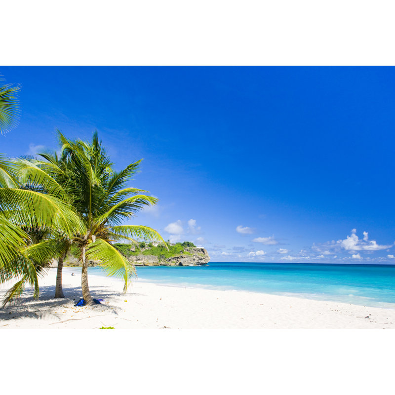 Tropical White Sand Beach by Phbcz - Wrapped Canvas Print, 81cm H x 122cm W x 3.8cm D
