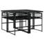 4 - Person Wicker Patio Dining Set with Rectangular Table